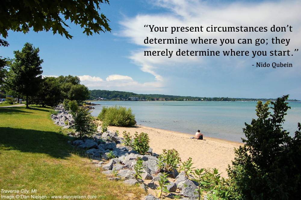 “Your present circumstances don’t determine where you can go; they merely determine where you start.” - Nido Qubein