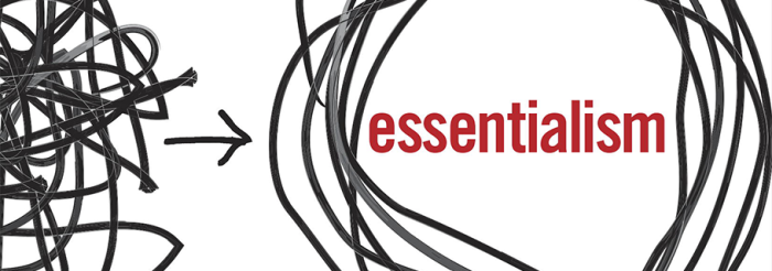Essentialism (from book cover)